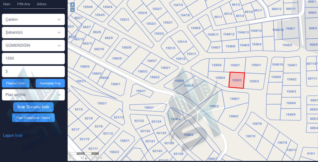 ŞABANÖZÜNDE YOLA YAKIN, İMARLI 660 M² KONUT ARSASI - ÇANKIRI ŞABANÖZÜ GÜMERDİĞİN